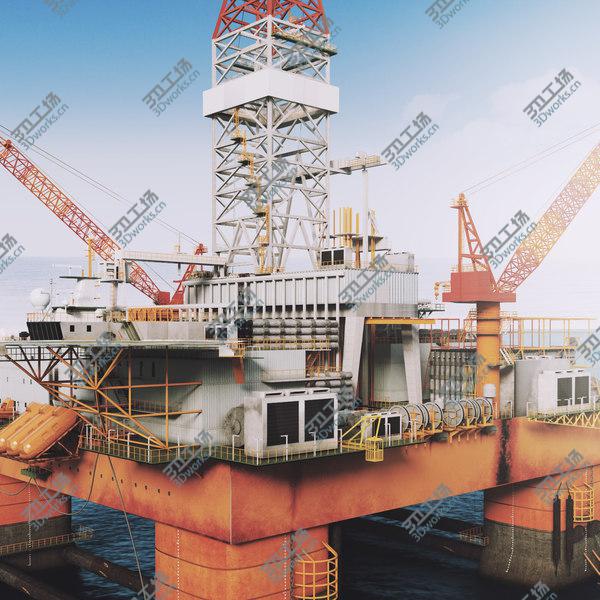 images/goods_img/20210312/3D DETAILED Semi Submersible Oil Rig/4.jpg